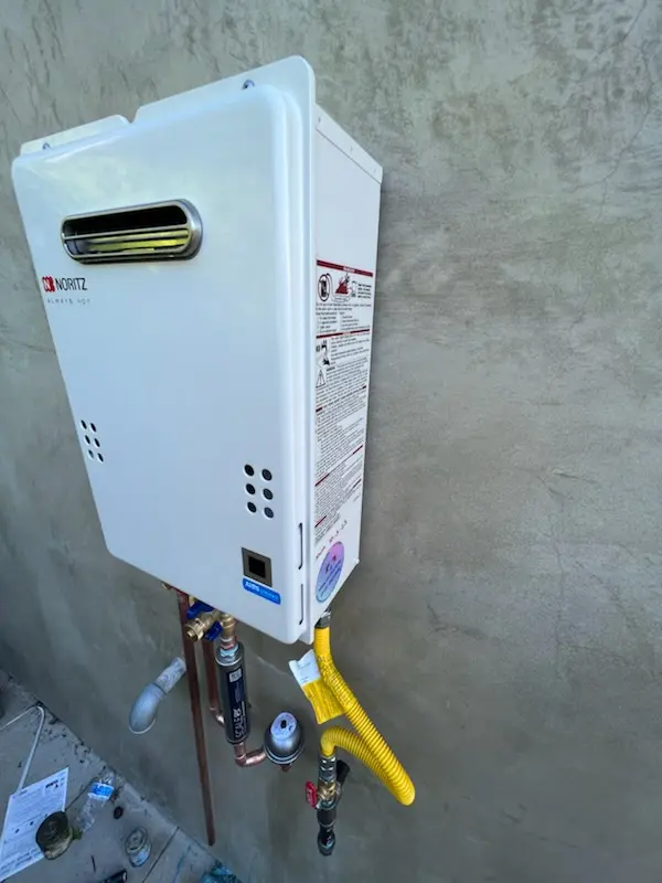 Tankless water heater installation for Camellia Gardens homes